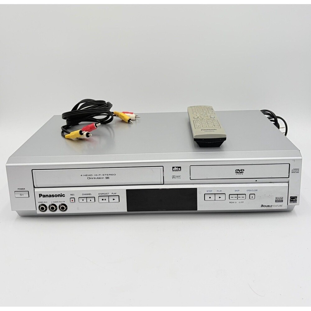 Panasonic PV-D4752 4-Head HiFi Stereo VHS/DVD Player Combo w Remote Tested